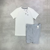 Cruyff Sports Active  T-shirt/ Shorts Set White/ Grey