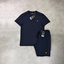Lyle and Scott Sports Tape T-Shirt/Short Set Graphite from StockUK