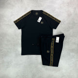 Cruyff Xicota Taped T-shirt/ Shorts Set Gold/ Black