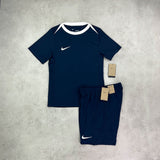 nike academy navy blue t-shirt short 