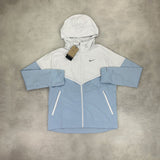 nike windrunner jacket blue white 