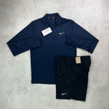 Nike Pacer Half Zip/ Shorts Set Obsidian Blue/ Black