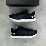 under armour running shoes black white 