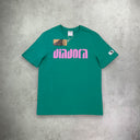 Diadora ATHL. logo T-Shirt/Short Set Green 562 C from StockUK