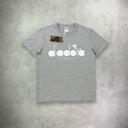 Diadora Logo T-shirt Grey/White from StockUK