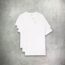 Lacoste 3 Pack Crew T-Shirt in white, offering a classic fit with the signature logo for a clean, versatile look.