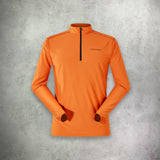 Berghaus 24/7 Half Zip Long Sleeve Tech Wandermoor T-Shirt/Short Set Orange/Grey