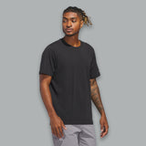 adidas Icon T-shirt in black, featuring a clean design with a comfortable fit for everyday wear and athletic activities.