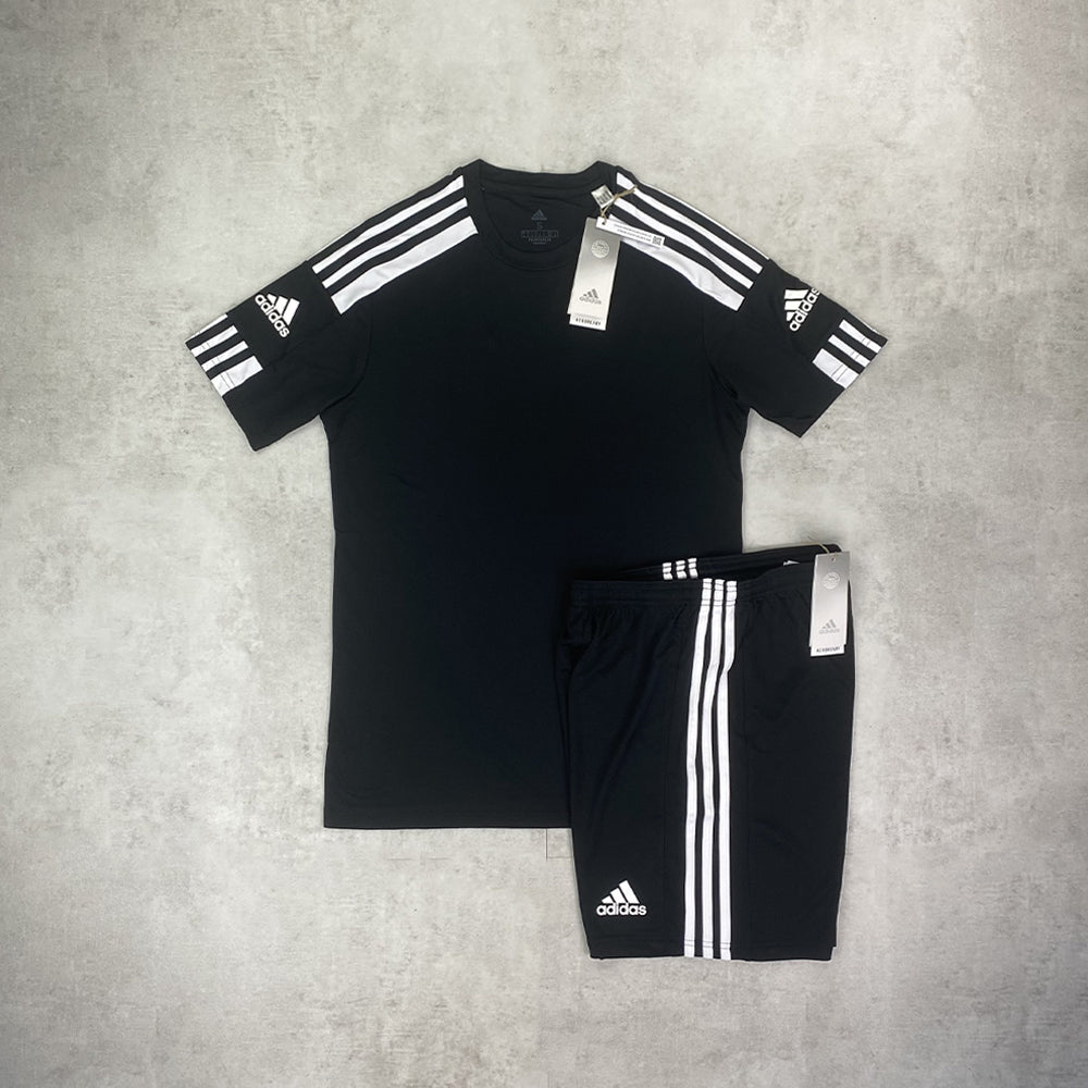 adidas t-shirt shorts matching set white black 