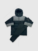 Altryn Angletarn Puffer Jacket/Pant Tracksuit Set Black/Grey from StockUK