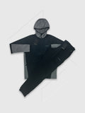 Altryn Froswick Fleece Jacket/Pant Cargo Tracksuit Set Black/Grey