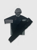 Altryn Froswick Fleece Jacket/Pant Cargo Tracksuit Set Black/Grey from StockUK