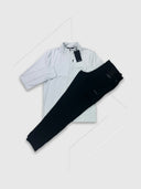 Altryn Steeple Half Zip/Pant Cargo Tracksuit Set Grey/Black from StockUK