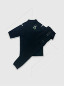Altryn Tech Half Zip/Pant Cargo Tracksuit Set Black from StockUK