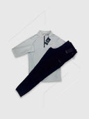 Altryn Tech Half Zip/Pant Cargo Tracksuit Set Grey/Black from StockUK