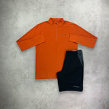 Berghaus 24/7 Half Zip Long Sleeve Tech Wandermoor T-Shirt/Short Set Orange/Grey