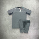 Cruyff Degrees Flame T-Shirt/Short Set Grey/Grey