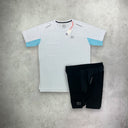 Cruyff Degrees Flame T-Shirt/Short Set White/Black