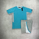 Cruyff Nimbus T-Shirt/Short Set Aqua/Grey