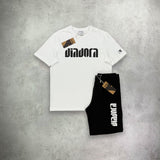 Diadora ATHL. T-Shirt/Short Set White/Black from StockUK