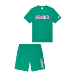 Diadora ATHL. logo T-Shirt/Short Set Green 562 C