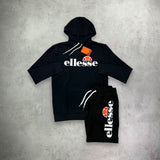 Ellesse SL Gottero OH Bossini Hoodie/Short Set Black