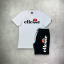 Ellesse SL Prado T-Shirt/Short Set White/Black