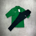nike dri fit tracksuit green 