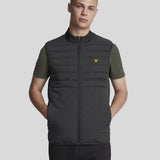 Lyle and Scott Sports Hybrid Double Baffle Gilet Black