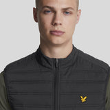 Lyle and Scott Sports Hybrid Double Baffle Gilet Black