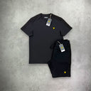 Lyle and Scott Sports Tape T-Shirt/Short Set Black from StockUK