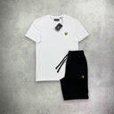 Lyle and Scott Sports Tape T-Shirt/Short Set White/Black from StockUK