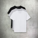 Lacoste 3 Pack Crew T-Shirt  Black/Grey/Black
