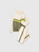Lacoste Diamond Taffeta Tennis Tracksuit Set Khaki Green from StockUK