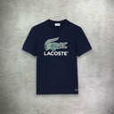 Lacoste Jersey Signature Print T-Shirt Navy Blue