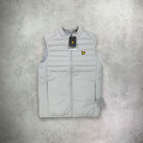Lyle and Scott Hybrid Quilted Gilet Grey from StockUK