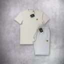 Lyle and Scott Martin SS T-Shirt/Short Set Pebble