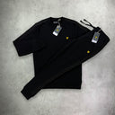 Lyle and Scott Sports Tape Fleece Tracksuit Set Black