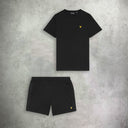 Lyle and Scott Sports Tape T-Shirt/Short Set Black from StockUK