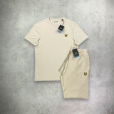 Lyle and Scott Sports Tape T-Shirt/Shorts Set Sesame