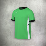 Nike Academy Short Sleeve T-Shirt in green, featuring a lightweight, moisture-wicking design for a comfortable and athletic look.