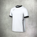 Nike Academy Short Sleeve T-Shirt in white, featuring a lightweight, moisture-wicking design for a comfortable and athletic look.