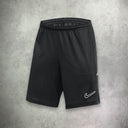 Nike Academy Knit Short in black, featuring a lightweight, breathable design for enhanced comfort and performance.