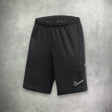Nike Academy Knit Short in black, featuring a lightweight, breathable design for enhanced comfort and performance.