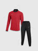 Nike Academy Drill Half Zip Top/Pant Tracksuit Set Red/Black from StockUK