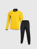 Nike Academy Drill Half Zip Top/Pant Tracksuit Set Yellow/Black from StockUK