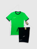 Nike Academy T-Shirt/Short Set Green/Black from StockUK