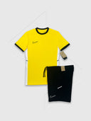 Nike Academy T-Shirt/Short Set Yellow/Black from StockUK