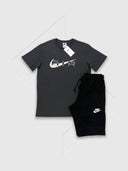 Nike Air Graphic T-shirt/Short Set Black/Charcoal from StockUK