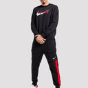 Nike Swoosh Air Crew Neck Tracksuit Black/Red